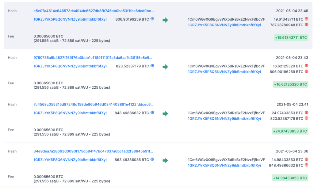 Screenshot of the wallet in which the hacker responsible for Value DeFi’s second exploit sent their funds.