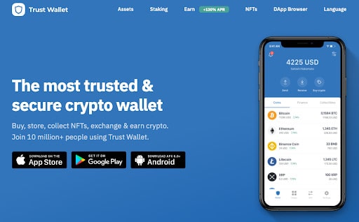 Trust Wallet page.