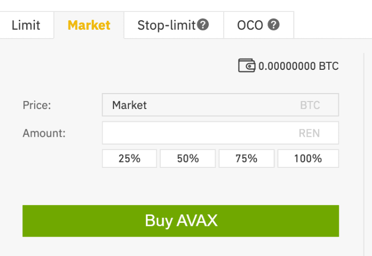 A picture that shows confirming the transaction. A Buy AVAX button is displayed to confirm the transaction.