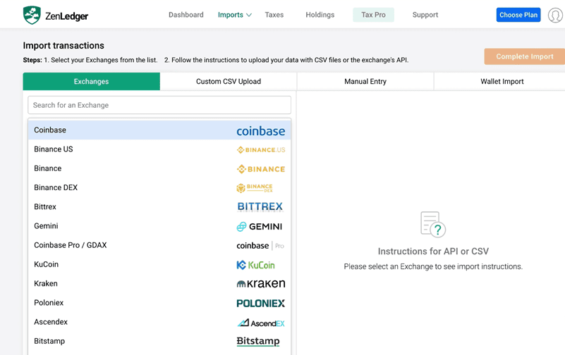 You can now import exchanges or wallets.
