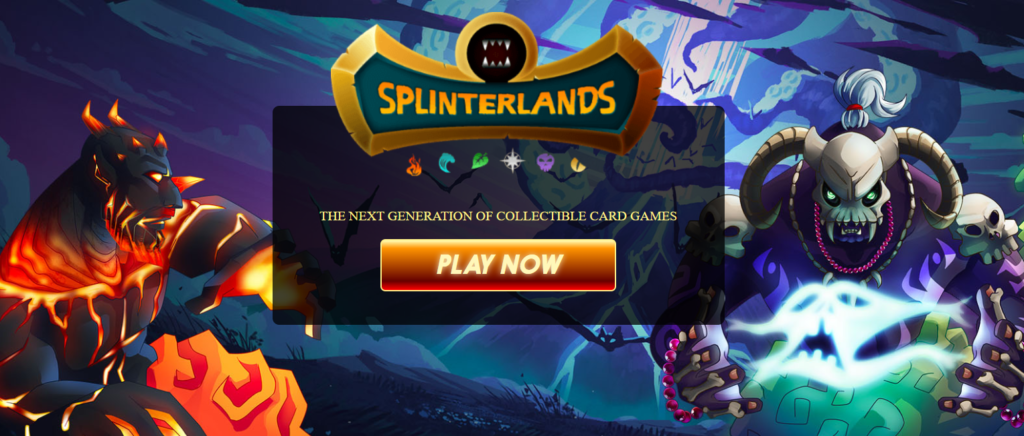 Screen display of Splinterlands.